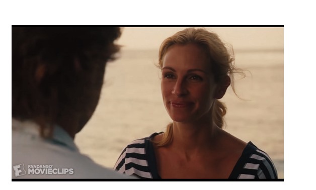 Roberts in “Eat Pray Love”, screencap via Movieclips YouTube Channel