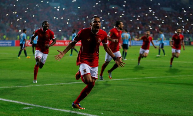 Al-Ahly's Momen Zakaria celebrates scoring their first goal -
 REUTERS/Amr Abdallah Dalsh