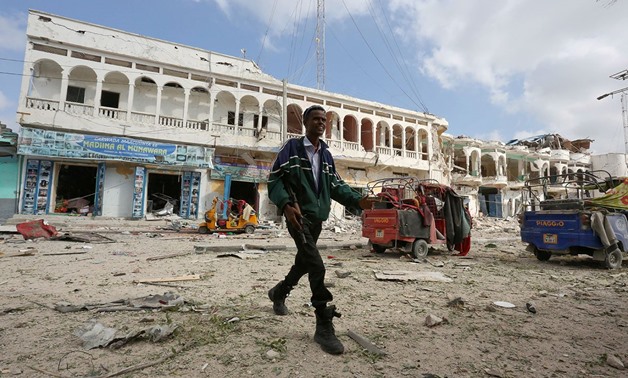 A truck bomb detonated outside a hotel in Mogadishu, Somalia’s capital - AFP