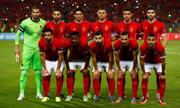 Al Ahly players pose for the pre match photograph REUTERS