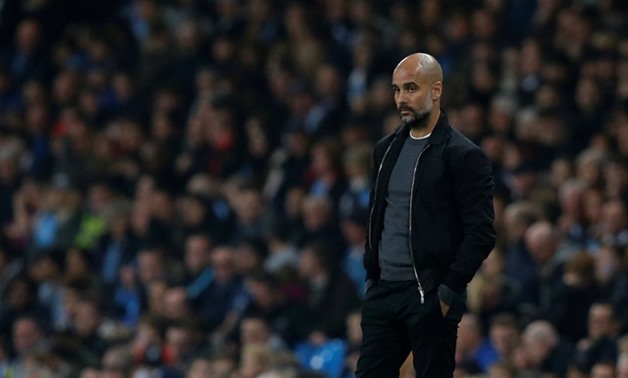 Manchester City manager Pep Guardiolalooks on REUTERS
