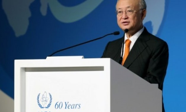 Director General of the International Atomic Energy Agency (IAEA), Yukiya Amano, speaks during the Nuclear Power in the 21st Century International Ministerial Conference in Abu Dhabi - AFP