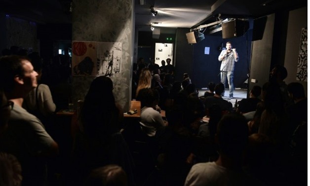 In Greece, open mic nights have sprung up in the past few years as audiences find stand-up comedy in the middle of economic tragedy - AFP