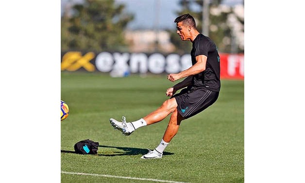 Cristiano Ronaldo in training courtesy of Cristiano Ronaldo’s official Twitter account