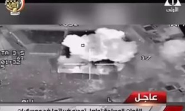 the airstrikes of the Egyptian Military Forces in Wahat on Tuesday
