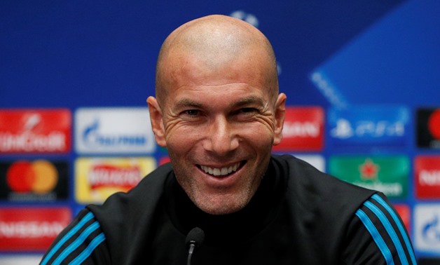 Real Madrid coach Zinedine Zidane during the press conference Action Images via Reuters/John Sibley
