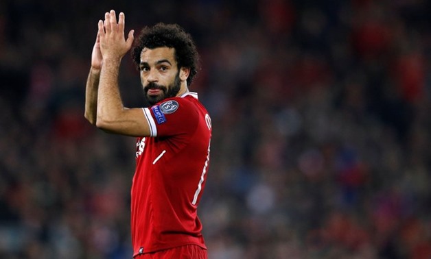 Liverpool's Mohamed Salah applauds the fans as he is substituted off REUTERS
