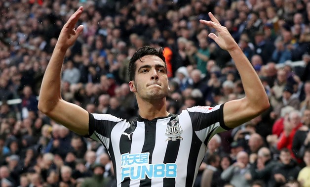 Newcastle United's Mikel Merino celebrates scoring their first goal REUTERS/Scott Heppell