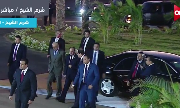 President Abdel Fatah al-Sisi during the opening session of World Youth Forum in Sharm El Sheikh. Nov. 5, 2017 -
 Still photo from Youtube