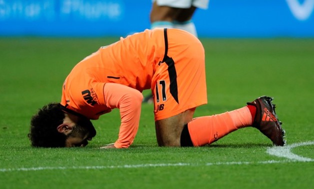 Premier League - West Ham United vs Liverpool - London Stadium, London, Britain - November 4, 2017 Liverpool's Mohamed Salah celebrates scoring their fourth goal REUTERS