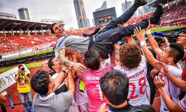 Fabio Cannavaro after achieving with Tianjin Quanjian the third place of Chinese Super League – Press image courtesy Cannavaro’s official Twitter