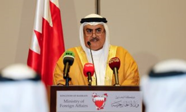 FILE -Bahrain's Foreign Minister Khalid bin Ahmed Al Khalifa