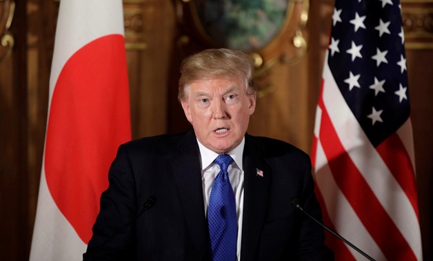 U.S. President Donald Trump speaks during a news conference with Japan's Prime Minister Shinzo Abe (not pictured) at Akasaka Palace in Tokyo, Japan, November 6, 2017. REUTERS/Kiyoshi Ota/Pool

