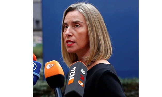 EU foreign policy chief Federica Mogherini arrives at an EU summit in Brussels, Belgium - REUTERS