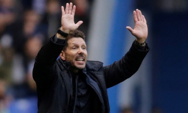 La Liga Santander - Deportivo de La Coruna vs. Atletico Madrid - Estadio Riazor, Coruna, Spain - November 4, 2017 Atletico Madrid coach Diego Simeone REUTERS