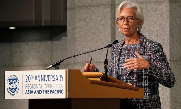 International Monetary Fund (IMF) Managing Director Christine Lagarde attends a seminar to mark 20th anniversary of the launch of IMF's Asia-Pacific Office, in Tokyo, Japan November 8, 2017. REUTERS/Issei Kato