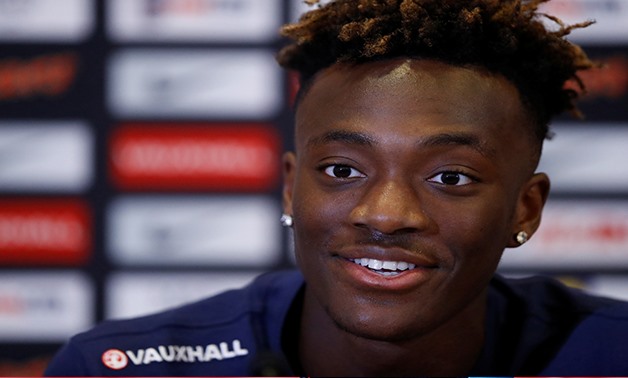 England Media Day - St. George's Park, Burton upon Trent, Britain - November 6, 2017 England's Tammy Abraham during the press conference Action Images via Reuters/Carl Recine