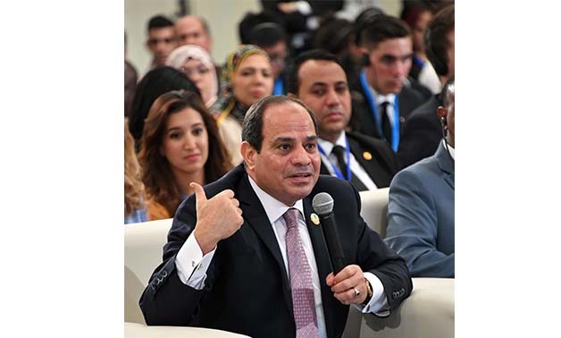 President Abdel Fatah al Sisi during his participation at WYF- Press photo