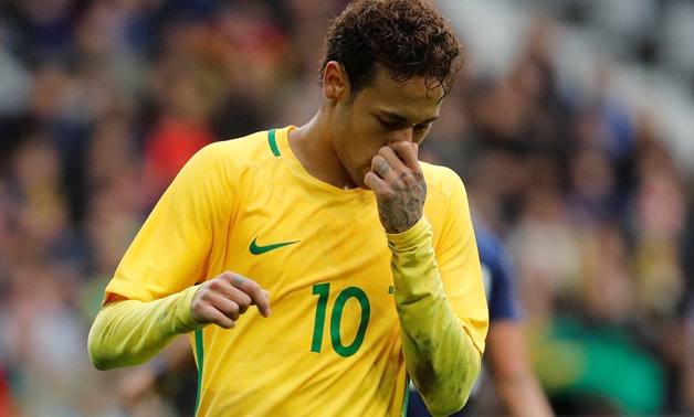 Soccer Football - International Friendly - Brazil vs Japan - Stade Pierre-Mauroy, Lille, France - November 10, 2017 Brazil’s Neymar reacts REUTERS/Yves Herman