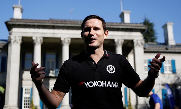 Former Chelsea and England midfielder Frank Lampard speaks to the media after he attends a soccer coaching session to children at the British Embassy in Tokyo, Japan, November 9, 2017. REUTERS/Toru Hanai