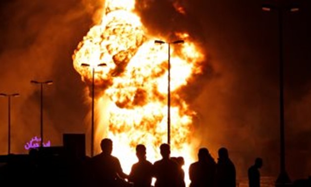 Terrorist explosion of an oil pipeline in Bahrain - File photo