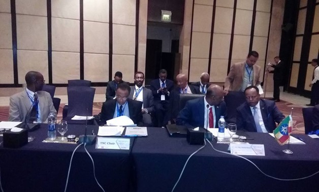 Tripartite meeting between Water and Irrigation Ministers between Egypt, Sudan, and Ethiopia in Cairo- press photo