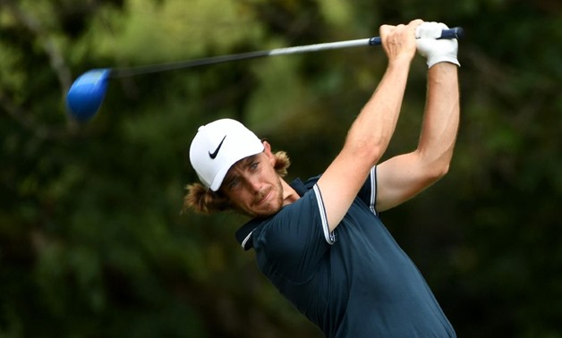 Tommy Fleetwood of England plays a shot during the 2017 PGA Championship at Quail Hollow Club in Charlotte, North Carolina, in August (AFP Photo/ROSS KINNAIRD)