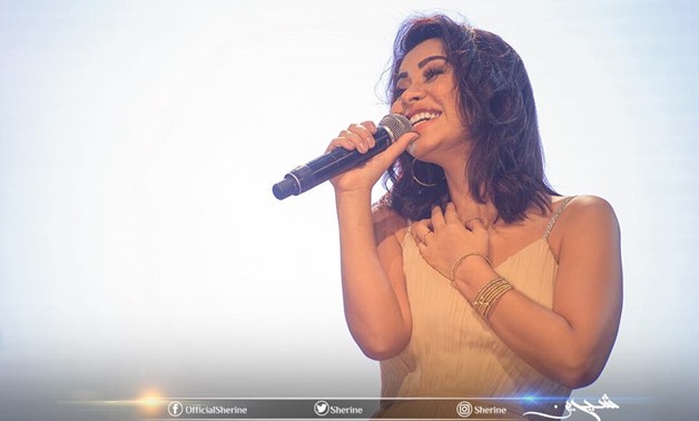 Sherin Abdel Wahab performs at one of concerts - Official Facebook page