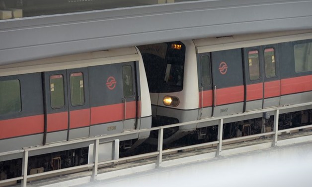 Two trains collided at a train station in Singapore on Nov. 15.Photographer: Toh Ting Wei/AFP via Getty Images