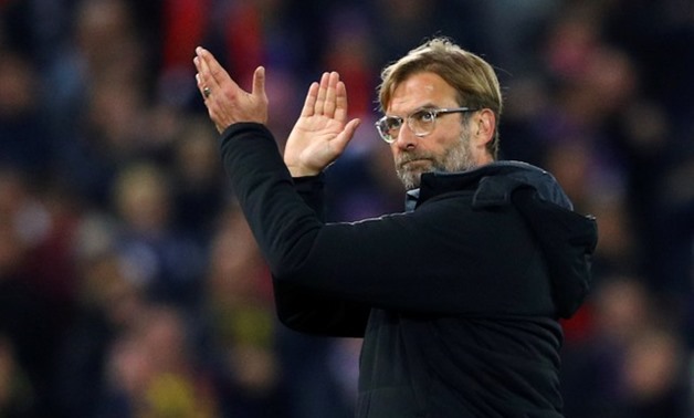 Champions League - Liverpool vs NK Maribor - Anfield, Liverpool, Britain - November 1, 2017 Liverpool manager Juergen Klopp applauds the fans at the end of the match REUTERS