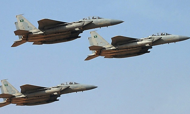 Saudi-led coalition targets Houthi arms in Yemen - FILE PHOTO
