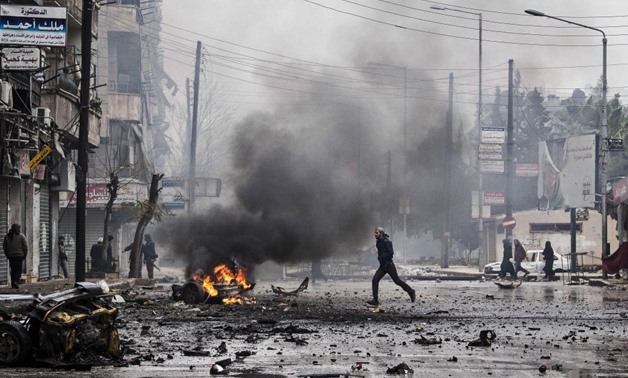 Six people were killed and 45 others were injured in mortars shells landed on Damascus and Homs - FILE PHOTO