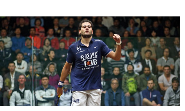 16-11 Egypt's Karim Abdel Gawad defeated his teammate Mohamed Abouelghar at 2017 Hong Kong Open quarter finals, Courtesy of psaworldtour