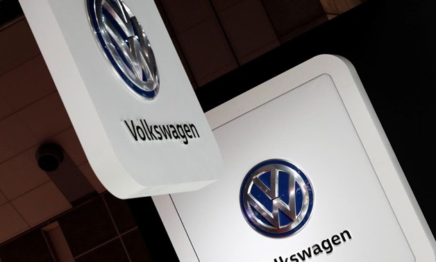  Volkswagen's logos are pictured at the 45th Tokyo Motor Show in Tokyo, Japan October 25, 2017. REUTERS/Kim Kyung-Hoon/File Photo