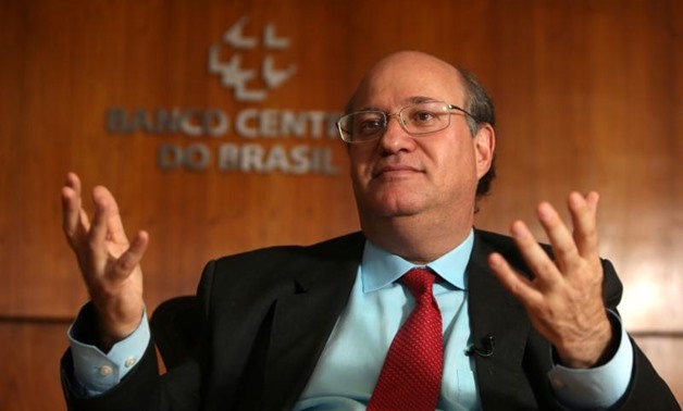 FILE PHOTO: Brazil's Central Bank President Ilan Goldfajn gestures during an interview with Reuters in Brasilia, Brazil August 9, 2017. REUTERS/Adriano Machado
