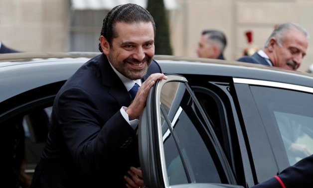 Saad al-Hariri, who announced his resignation as Lebanon's Prime Minister while on a visit to Saudi Arabia, looks on after a meeting with the French President at the Elysee Palace in Paris, France, November 18, 2017. REUTERS/Benoit Tessier