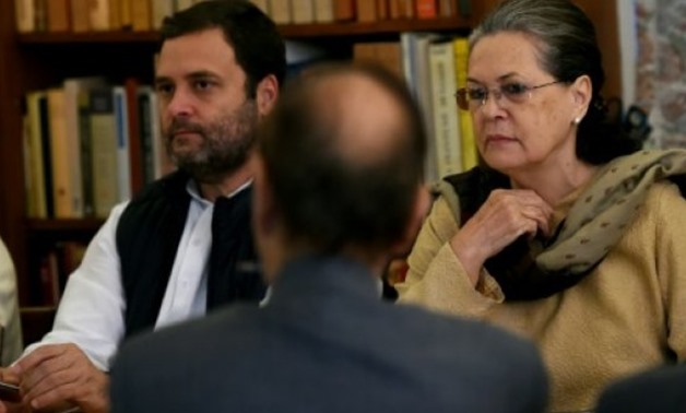 © AFP | Sonia Gandhi and Rahul at Monday's meeting