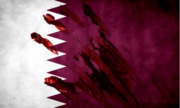 FILE- Qatari flag