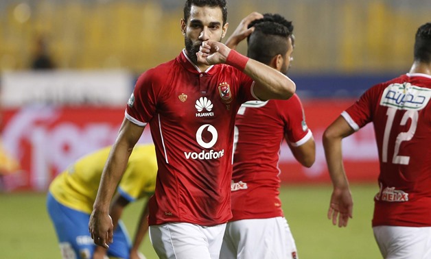 Al-Ahly vs Ismaily, Egyptian League, Al-Ahly's Amr El Solia celebrates scoring Al-Ahly’s first goal, 20-11, Egypt Today, Karim Abd El Aziz