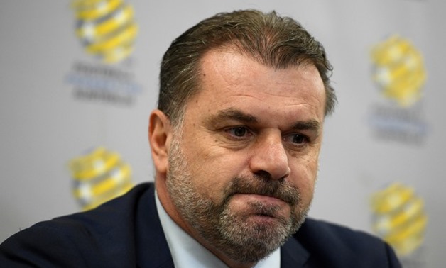 Socceroos head coach Ange Postecoglou speaks during a news conference to announce his resignation in Sydney, Australia November 22, 2017. AAP/Dan Himbrechts - REUTERS ATTENTION EDITORS - THIS IMAGE WAS PROVIDED BY A THIRD PARTY. NO RESALES. NO ARCHIVE. A