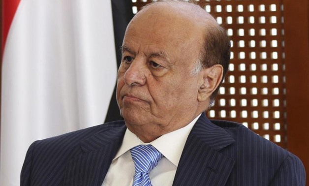 Yemen's President Abd-Rabbu Mansour Hadi attends a meeting with local officials in the southern port city of Aden March 4, 2015. REUTERS/Stringer
