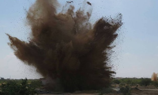 FILE - an explosion in North Sinai