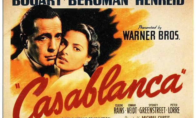 Casablanca poster featuring Humphrey Bogart and Ingrid Bergman, Unknown – Courtesy of IMDB Media Gallery