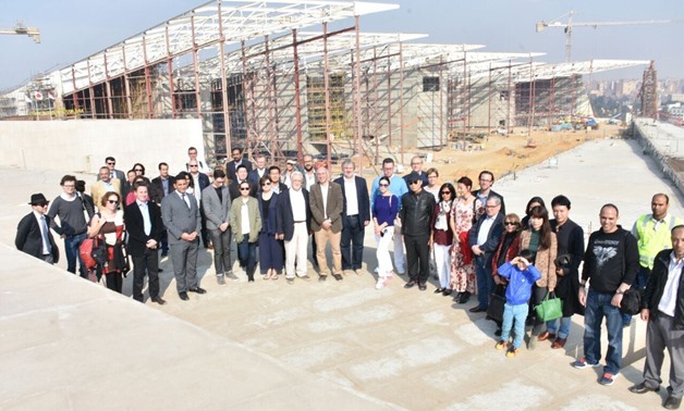 Foreign ambassadors and diplomats visit on Saturday to Grand Egyptian Museum – Photo Courtesy of  Egyptian Diplomatic Corporations 