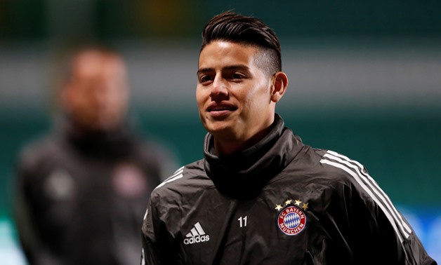 Soccer Football - Champions League - Bayern Munich Training - Celtic Park, Glasgow, Britain - October 30, 2017 Bayern Munich's James Rodriguez during training Action Images via REUTERS/Lee Smith