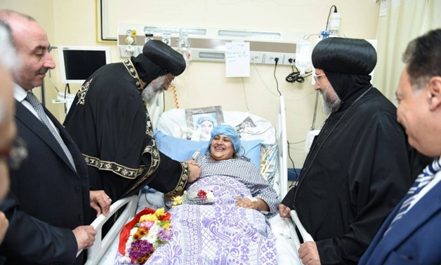 Pope of the Coptic Orthodox Church of Alexandria Tawadros II dispatched Sunday Bishop Julius of Old Cairo on the head of a church delegation to visit the wounded in North Sinai - FILE PHOTO