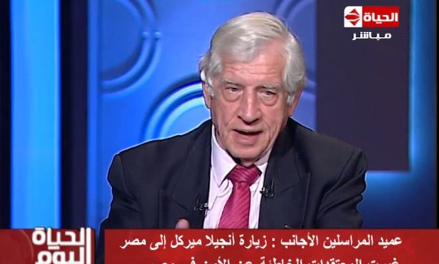 Chairman of Foreign Press Association (FPA) in Egypt, Volkhard Windfuhr, - Live screenshot from video