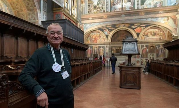 Syrian-born guide Mohamed Hamadi combines tours of Milan with musings on religious tolerance - AFP

