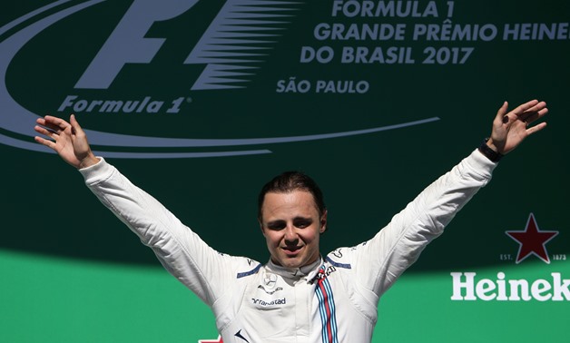 Formula One F1 - Brazilian Grand Prix 2017 - Sao Paulo, Brazil - November 12, 2017 Williams' Felipe Massa on the podium after the race REUTERS/Paulo Whitaker