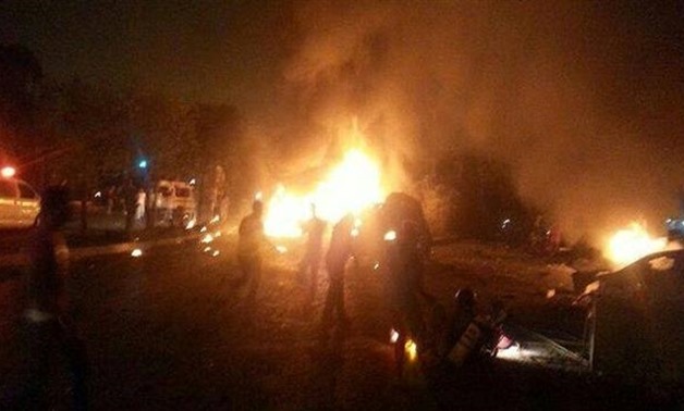 The terrorist bombing in Nahrawan area - AFP